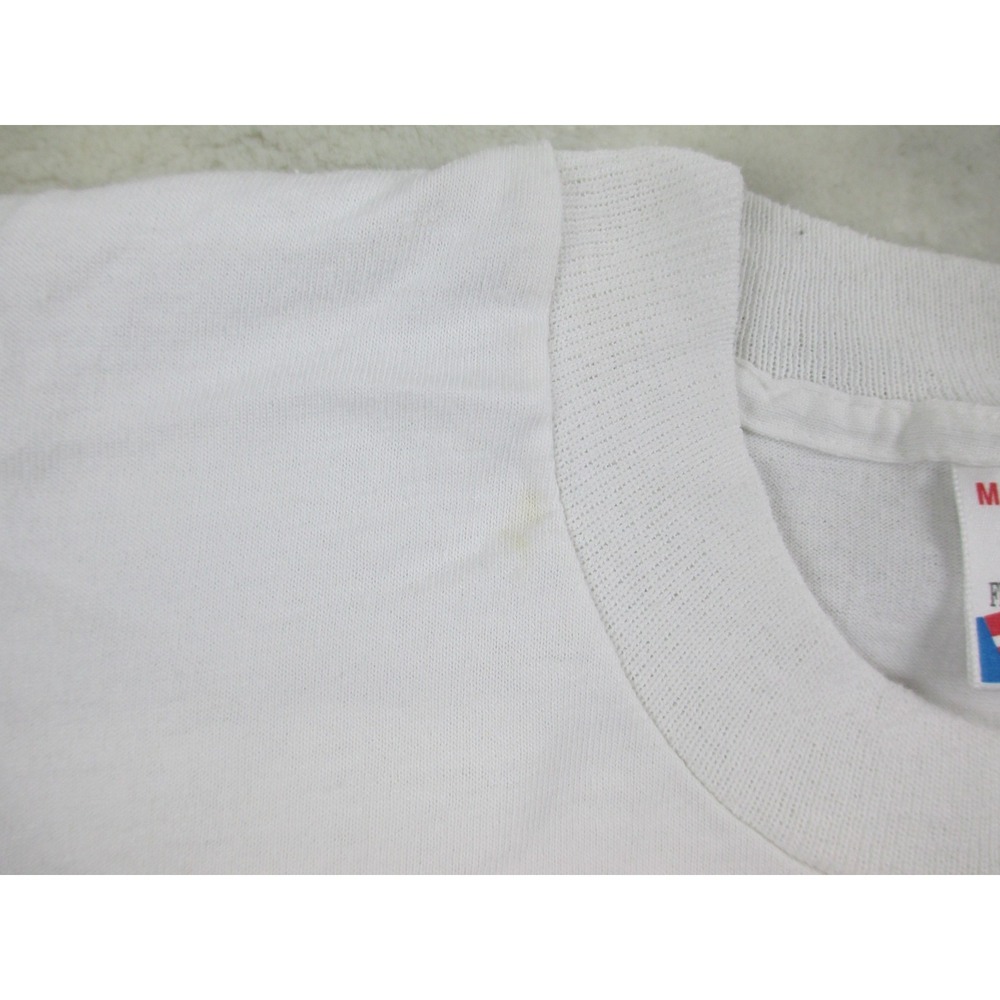 VINTAGE‎ Emerson Fittipaldi Shirt Mens Medium White Rapid Transit Racing 1991* - Picture 5 of 9